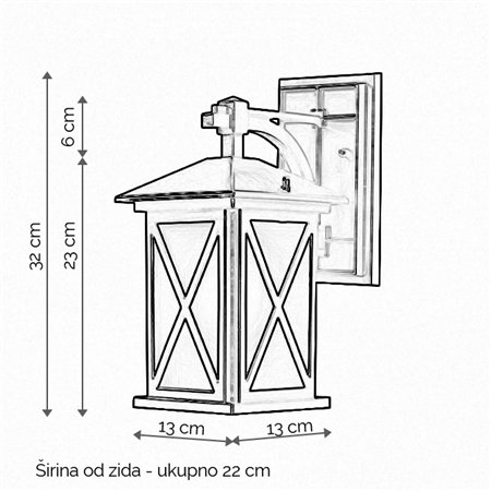 FENJER 1021 CRNI 1*E27