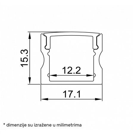 Nadgradni LED aluminijumski profil