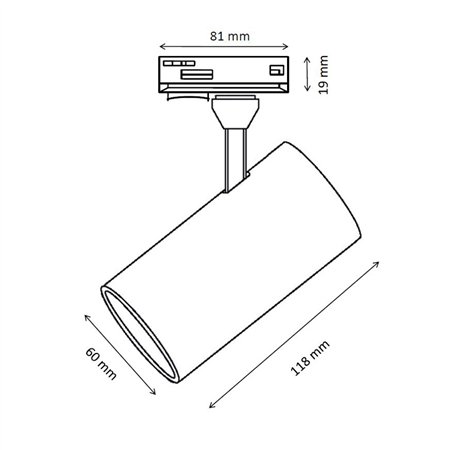 ŠINSKI REFLEKTOR JM 4076 1xGU10 BELI MONOFAZNI