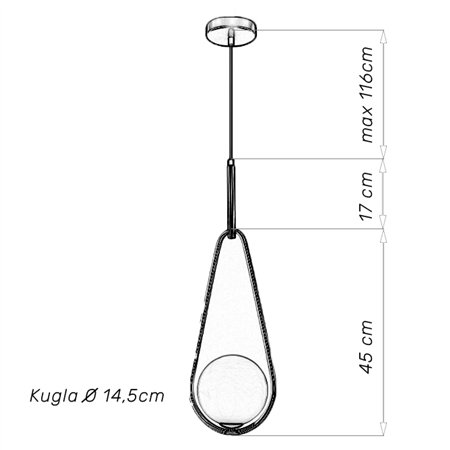 VESTA 462 VISILICA 1*E14 MESING