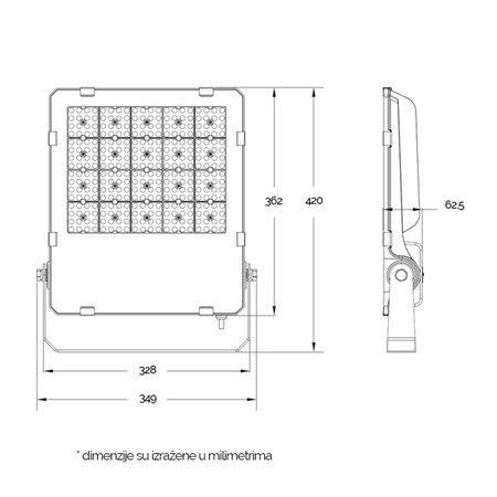 DAWN LED REFLEKTOR BR-FL200W-03Q 4000K 26000lm 90° IP65
