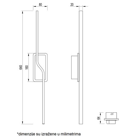 LED zidna lampa atraktivnog dizajna