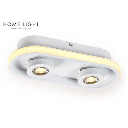 LED plafonjera sa dve centralne spot svetiljke.