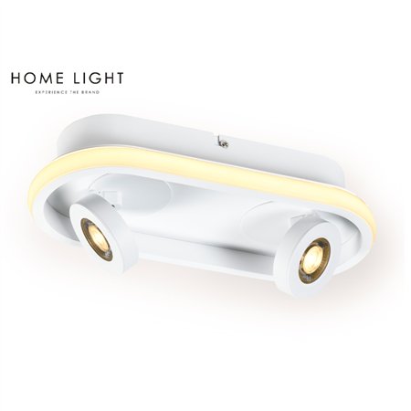 LED plafonjera sa dve centralne spot svetiljke.