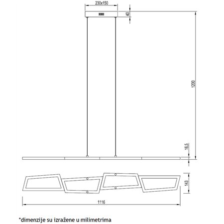 LED luster snage 37W