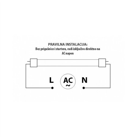 XL LED CEV T8 120CM 18W 6500K DVOSTRANA