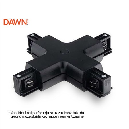 TROSTEPENI X KONEKTOR 3F CRNI