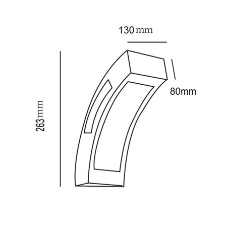 LED zidna svetiljka modernog izgleda snage 12w u IP65 zaštiti.