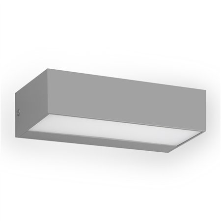 LED zidna svetijka sa IP65 zaštitom u sivom kućištu.