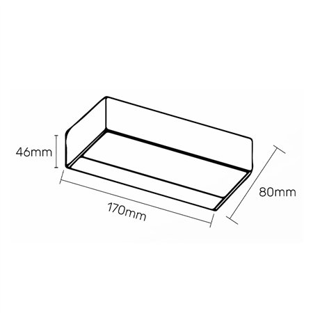 LED zidna svetijka sa IP65 zaštitom u sivom kućištu.