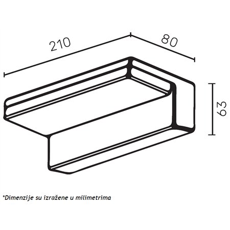 LED SVETILJKA JM-049 ZIDNA 9W 4000K IP54 ANTRACIT