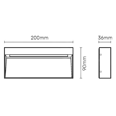 LED SVETILJKA JM-054 ZIDNA 5.6W 4000K IP54 ANTRACIT