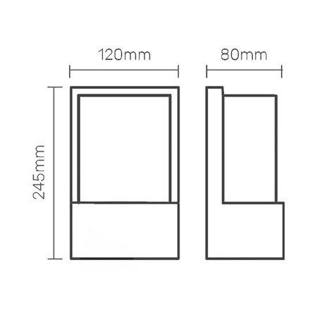 SVETILJKA JM-055 ZIDNA 1*E27 IP54 CRNA