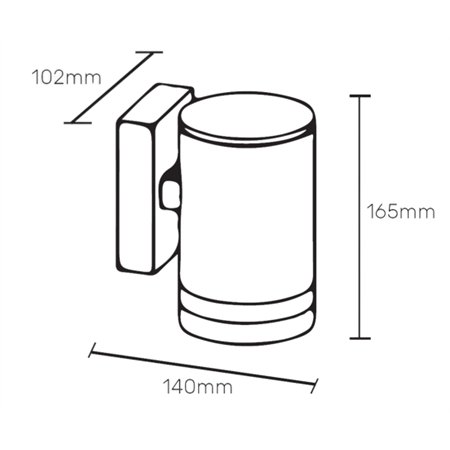 SVETILJKA JM-4078 ZIDNA 1*GU10 IP54 CRNA