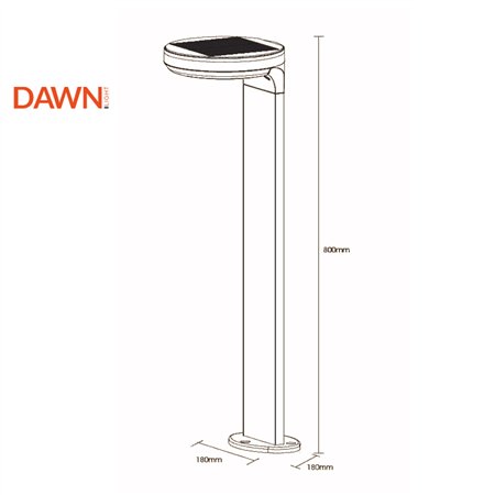 SOLARNA SVETILJKA STUBNA B02 3W 4000K IP54 SIVA