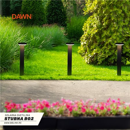 SOLARNA SVETILJKA STUBNA B02 3W 4000K IP54 SIVA