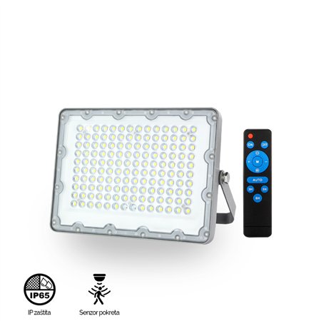 Solarni reflektor snage 200W u kompletu sa panelom i daljinskim upravljačem.