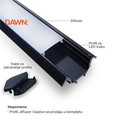 Ugaoni LED aluminijumski profil