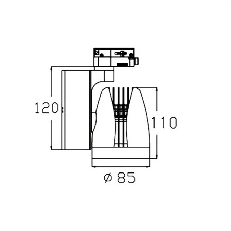 LED REFLEKTOR ŠINSKI 337201-1 20W 4000K BELI TROSTEPENI
