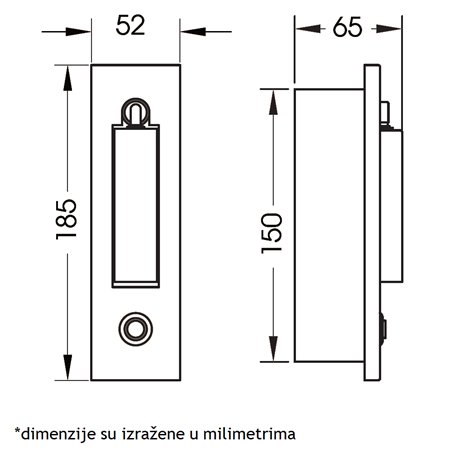 LED ZIDNA SVETILJKA JM-061 CRNA