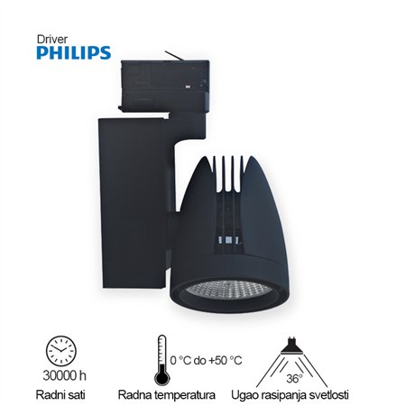 LED šinski reflektor snage 30w