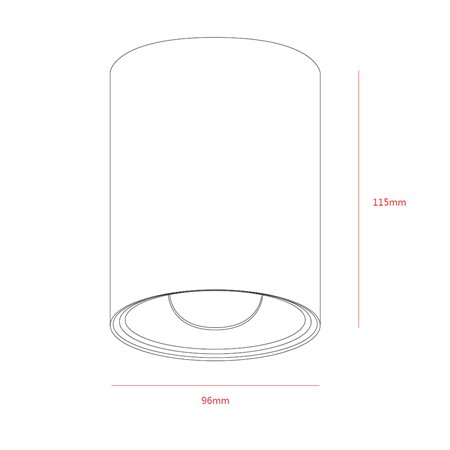 SVETILJKA JM-033 PLAFONSKA 1*GU10 IP20 BELA