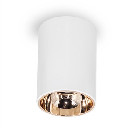 Spot lampa bele boje sa zlatnim senilom.