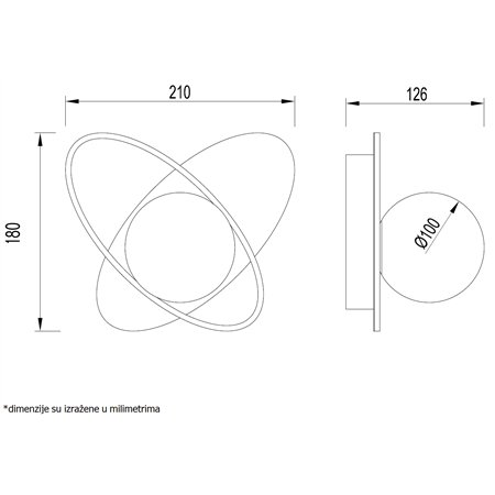 Vesta 533-Zidna LED svetiljka