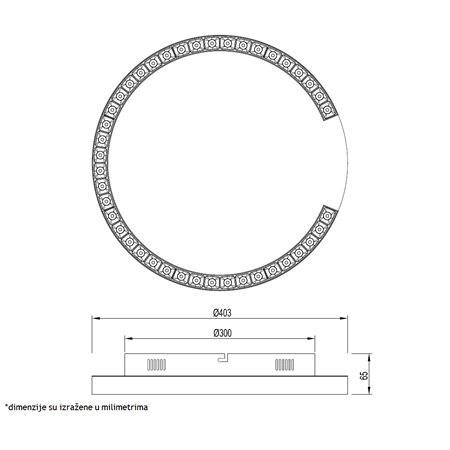 Vesta 545-Plafonska LED svetiljka