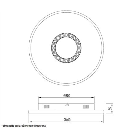 Vesta 551-Plafonska LED svetiljka