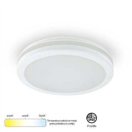 LED PLAFONJERA X09 200 15W 3000/4000/6500K IP65 BELA