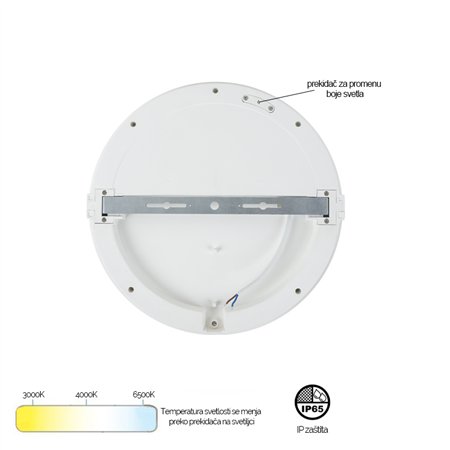 LED PLAFONJERA X09 200 15W 3000/4000/6500K IP65 BELA