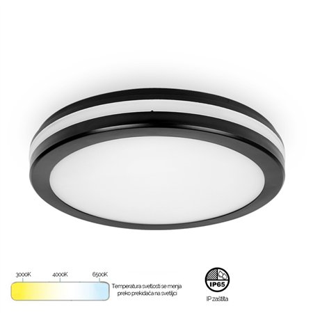 Led plafonjera u crnoj boji