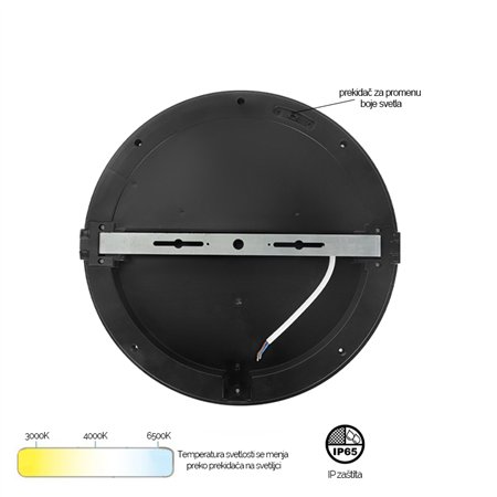 snage 24 W sa mogućnošću izbora boje svetla putem prekidača.