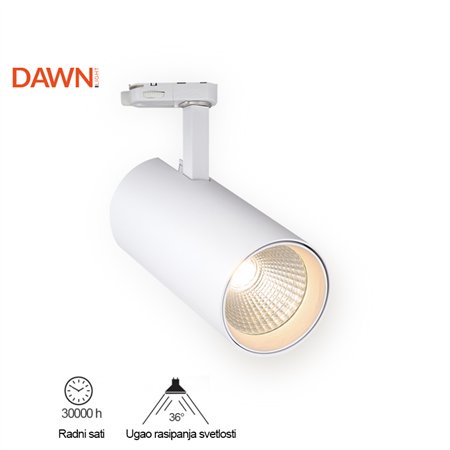 Trofazni šinski reflektor bele boje