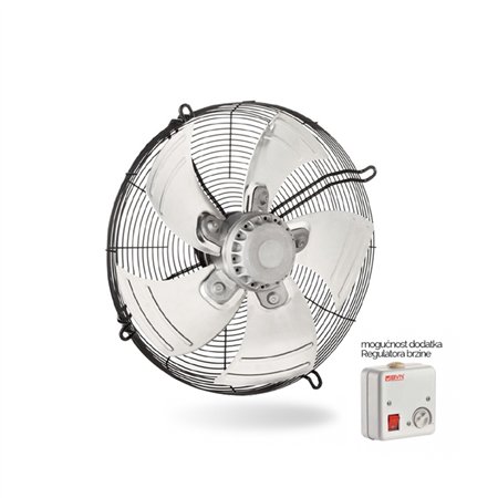 Profesionalni industrijski ventilator prečnika 400 mm sa mogućnošću promene brzine.