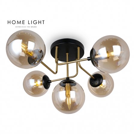 Savremen i eksluzivan luster u kombinaciji crne i mesing boje