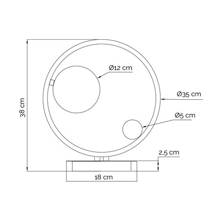 Stona lampa Vesta 556 u boji mesinga