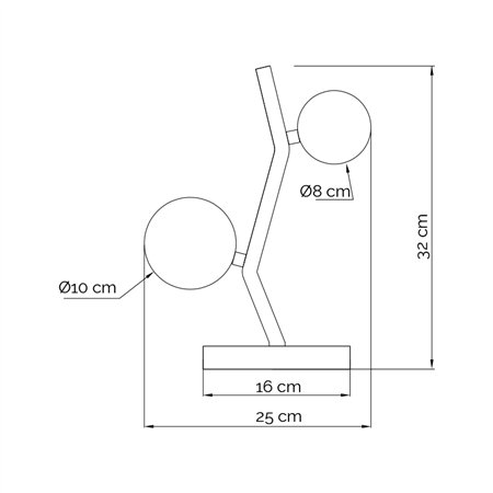 Stona lampa Vesta 560 u boji mesinga