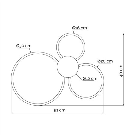 Luster VESTA 564 u kombinaciji boja crna i mesing