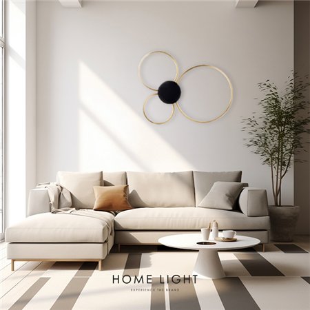 Luster VESTA 564 u kombinaciji boja crna i mesing