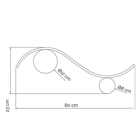 Zidna LED lampa/svetiljka VESTA 567 crne boje