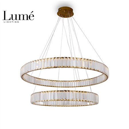 Ekskluzivni kristalni luster BELORE 25 u boja mesinga