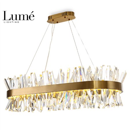 Ekskluzivni kristalni luster BELORE 26 u boja mesinga