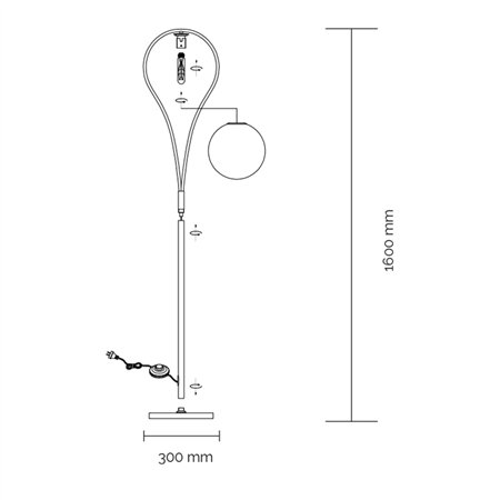 Elegantna podna lampa u boji mesinga