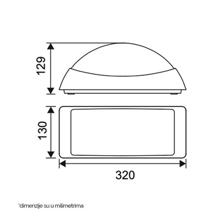 LED SVETILJKA 2054 ZIDNA 12.5W 3000K IP65 CRNA