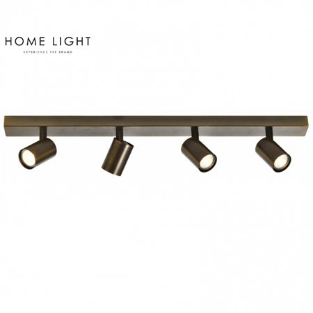 Plafonska spot svetiljka u bronzanoj boji sa 4 reflektora