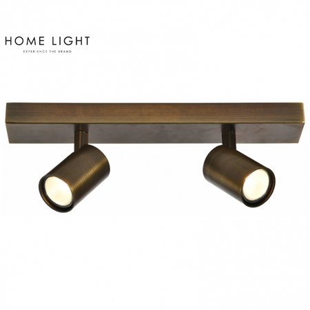 Spot lampa u boji bronze sa 2 reflektora i sijaličnim grlima tip GU10.