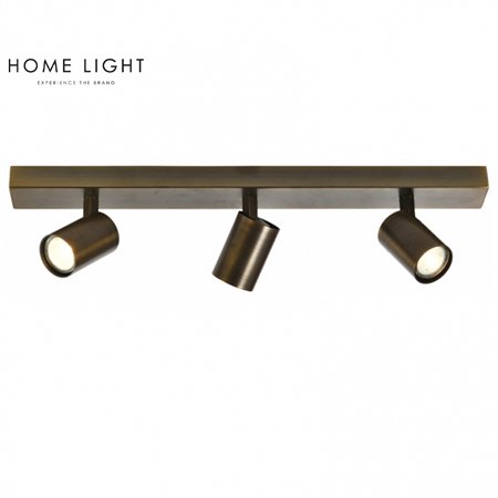 Plafonska spot svetiljka u boji bronze sa 3 reflektora