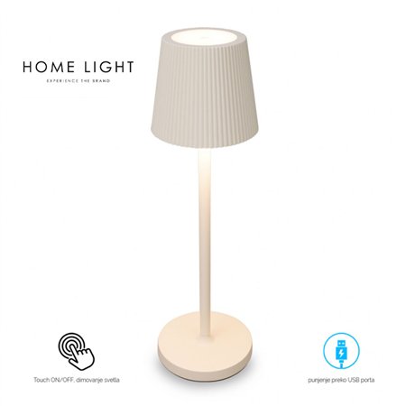 LED stona lampa sa toplo belim svetlom snage 3W. Ima IP54 zaštitu. Mogućnost dimovanja